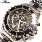 送料無料（沖縄・北海道は除く）TTECHNOS（テクノス） クロノグラフ ステンレス/セラミック腕時計 T3032TB