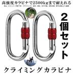 登山用 カラビナ 2個セット 25KN クラ