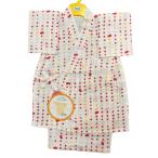 ショッピング甚平 女の子 【二重ガーゼ】子供甚平 100 女の子 綿 クリーム地 230414-11