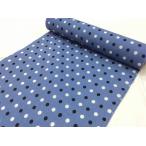 ショッピング源氏物語 【源氏物語】浴衣　麻と綿の布[松]　青系　水玉