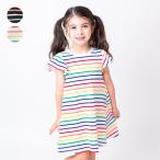  красочный окантовка короткий рукав One-piece 80cm~140cm M42308