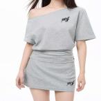  бесплатная доставка Y2K комплект плечо видеть . one отметка tops мини-юбка короткий рукав футболка Logo te-to одежда Корея ... летняя одежда se