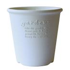  Hachiman .. eko pot / цветочный горшок круглый 6 номер белый [papie(Hachiman gardens:papier)]