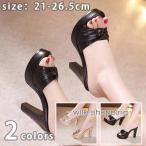 小さいサイズ サンダル ミュール ハイヒール 太ヒール 厚底サンダル ドレス用 パーティー クラブ レディース スリッパ 歩きやすい キャバ 結婚式 2次会 厚底