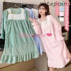  неглиже зима длинный рукав One-piece фланель One-piece теплый неглиже симпатичный mo Como ko салон одежда женский толстый пижама . Nitro -b взрослый симпатичный 