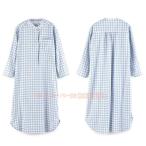 綿100%ダブルガーゼ ネグリジェ 前開きパジャマ ピークル ルームウェア ワンピース コットン100 授乳/入院にも 通気性やさしい 肌にやさしい夏パジャマ