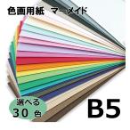 マーメイド紙 153kg B5サイズ 32枚入り 選べる30色  厚さ0.26mm いろがみ