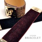 Yahoo! Yahoo!ショッピング(ヤフー ショッピング)ブレスレット レザー 幅広ハラコ調 レディース お洒落