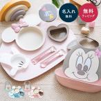 Disney ディズニー エプロン & ランチプレート セット お食事エプロン スタイ ミッキー ミニー よだれかけ お皿 小皿 スプーン 食器乾燥機