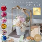 プリザーブドフラワー ゴディバ GODIVA ラングドシャ クッキー 5枚入 セット お花 プレゼント 枯れない 花 プレゼント 誕生日 母の日 送別会 ホワイトデー