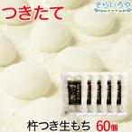 杵つき餅 60個 2.4kg 丸餅 福岡県築上町産 無添加 おもち 正月 お雑煮 鍋に 本庄の大楠 生もち つきたて