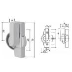 YKK-AP　窓部材　両上げ下げ窓用クレセント(ピッチ45)　【HH4K10734】