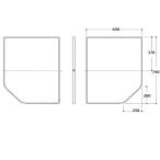 TOTO　風呂ふた　断熱風呂蓋１４００用　２枚　【AFKK84130W】