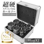 ShopXJ 超硬 ステンレス ホールソー 穴あけ 電動ドリル ホルソー ホールカッター ハードケース付き (10PC：16〜53mm)