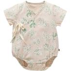 Baby nest ベビー服 夏 甚平 浴衣 ロンパース 半袖 カバーオール 新生児服 女の子 かわいい カーキ 6-9ヶ月