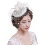 ヘッドドレス レディース ウェディングハット 2018 チュール付き 結婚式 パーティー ヘアアクセサリー ファッション小物 帽子 女性 髪