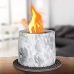 Tabletop Fire Pit, Portable Indoor Outdoor Marble Alcohol Fireplace, F