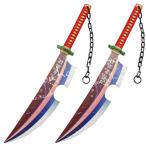 武器 コスプレ道具 木製刀 鬼滅の刃 風 きめつの刃 音柱 宇髄天元 うずい てんげん 剣 変装 仮装 日輪刀 コスチューム イベント パーティー アニメ