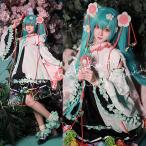 初音ミク 風 vocaloid miku 2021魔法の未来 コスプレ衣装ウィッグcos靴 ワンピース cosplay 変装 仮装 コスチューム 撮影 祭り
