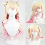 コスプレウィッグ バーチャルYouTuber Vtuber 風 ホロライブ5期生 桃鈴ねね かつら WIG 耐熱 cosplay 仮装 変装 コスチューム