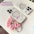 スマホケース 可愛いiPhone16スマホケース 韓国 ストラップ付 かわいい スマホカバー ハンドストラップ アイフォンケース スマホケース おしゃれ