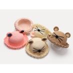 耳付きねずみネズミ麦わら帽子キッズ...