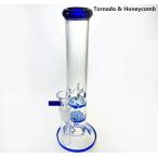 【送料無料10インチ・パーコレーター式　高機能水パイプ】トルネード・ハニカム パーコレーター ヘビーウエイト　　ブルー