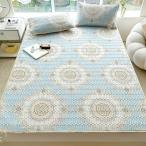 ベッドパッド ダブル シンプル 綿100% 夏快適 四隅バンド付 暑さ対策マット 洗える 肌触りよい 汗取り 速乾 通年使える 防臭 吸汗 ラテックス入り 裏コットン