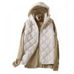 インナーダウンベスト レディースファッション アウター ライトダウン 軽い 襟なし 体型カバー 暖かい 20代30代40代50代60代 秋冬 プレゼント 誕生日 贈り物