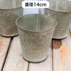 鉢 ブリキ製 ジャルダンポット 直径14cmグリーンＳ No.5725 おしゃれ ガーデニング 村田屋産業 240617