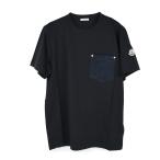 ショッピングモンクレール MONCLER モンクレール ネイビーデニムポケット半袖Tシャツ メンズ イタリア正規品 8C00039 89AKK 778 新品