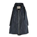 並行輸入品　イタリア正規品 HERNO ヘルノ レディース ネイビーフーデットロングコート GC000408D 12483 9202 新品 レインコート 雨具 レインウエア 梅雨対策 傘