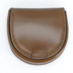 ショッピングコインケース 馬蹄型コインケース 小銭入れ　 ブラウン色　コードバン ハンドメイド レザークラフト SHOW工房制作