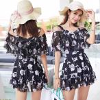  One-piece купальный костюм женский большой размер body type покрытие 3 цвет лето море off плечо комбинезон купальный костюм все в одном принт плавание одежда 