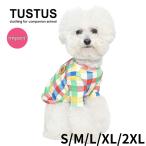 tustus オリジナル ブロックチェック Tシャツ 犬服 犬の服 ドッグウェア 韓国犬服  ブランド かわいい おしゃれ 男の子