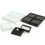 ビーズ ラッピング・ディスプレイ・収納 ディスプレイ・収納 ルースケース50×50mm 5個セット 白 黒
