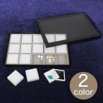 アクリル蓋紙箱 ケース+ルースケースセット 50×50mm用 15個 （白)(黒) | ルースケース ルース ディスプレイ 収納 蓋 アクリル 紙製