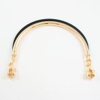 2色持ち手 ブラック×ゴールド | ハワイアンコード ビーズ バッグ パーツ 金具 持ち手 ブラック