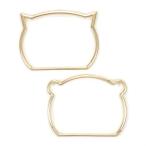 アニマル持手金具 ゴールド | ハワイアンコード ねこ くま ビーズ バッグ パーツ 金具 持ち手 ジュエリーヤーン バッグ コードバッグ