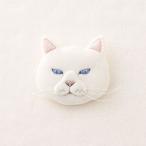 フェルトと刺繍でつくる 猫のブローチ キット シロ NSB-3 | フェルトキット 刺繍キット ねこ 白猫