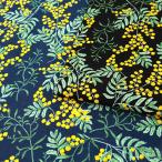 日比谷花壇 花屋さんのお花柄 Defensive flowers-mimosa シーチング 50cm単位｜切売り 切り売り 生地 布 布地 フラワープリント ボタニカル柄 ミモザ おしゃれ