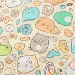 すみっコぐらし 集合柄 オックスキルト 50cm単位|切売り 切り売り 生地 布 布地 キルト生地 キルティング キルティング生地 すみっこぐらし キャラクター