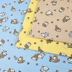 ショッピングシーチング リトルアニマルワールド モモンガ シーチング 50cm単位 | 切売り 切り売り 生地 布 布地 コットン100％ いきもの 生き物柄 動物柄 アニマル柄 ももんが