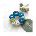 刺繍 キット piece K.omonoさんの刺しゅうアクセサリーキット fioret wreath brooch blue