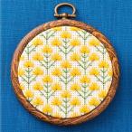 刺繍 地刺しプチフレーム（ミモザ）