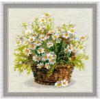 【正規品】Riolis クロスステッチキット Russian Daisy デイジー かわいい花 リオリス カモミール 刺繍キット 初心者から上級者まで 初級 送料無料