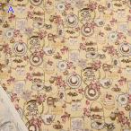 シーチング プリント 生地 (50ｃｍ単位) NN2307-12A クリーム AFTERNOON TEA アフタヌーンティー バラ 紅茶 スイーツ アンティーク 手作り バッグ 雑貨