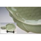 [. приятный ] Edo времена старый три рисовое поле . селадон черепаха type тарелка три листов подлинный товар гарантия U1281