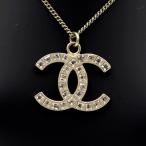 シャネル(CHANEL)ココマーク ラインストーン ネックレス ネック長さ:約42cm トップサイズ:縦21.6mm横23.7mm厚さ2.4mm メタル レディース(中古)