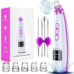 FREESHOW毛穴吸引器 美顔器 5種類の吸引ノズル 5段階吸引力 毛穴汚れ、角栓 角? USB充電式 LED表示 男女兼用